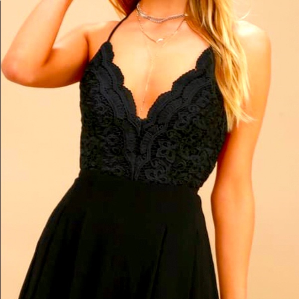 Black Lace Romper